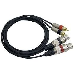 Pyle PPRC-X05 Dual 5ft. Professional Audio Link Cable XLR Female to RCA Male