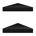 Set of 2 Corner Shelves - Black (12x8.5x1.25")