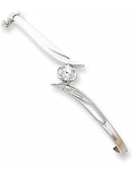 14K White Gold Bangle Bracelet Mounting