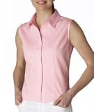 High Quality Ladies' Sleeveless Cypress Denim with Darts - Pink