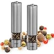 2er Set Elektrische Pfefferm�hle Edelstahlgeh�use inkl. Licht, hochwertiges Pr�zisions-Mahlwerk aus Keramik