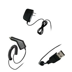 BlackBerry Torch 9800 Rapid Home Travel Wall Charger + Rapid Car Charger + USB Data Charge Sync Cable for BlackBerry Torch 9800