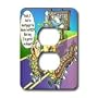 Londons Times Funny Bugs and Slugs Cartoons - Centipede Jogging - Light Switch Covers - 2 plug outlet cover