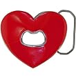 Red HEART Bottle Opener Belt Buckle