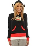 Paul Frank The Julius Ears Z/U Hoody in Black,Sweatshirts for Women