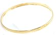 Gorgeous 24K Gold Layered GL Yellow Gold Diamond Cut Bangle Bracelet ~ YOU CHOOSE SIZE (BNB73)