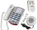 Ameriphone XL50 DCP Digital 60dB Amplified Phone with Lamp Flasher and Bed Shaker Combo