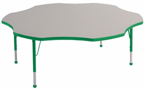 Early Childhood Resources ELR-0621-GN Flower Activity Table- Toddler Legs- Green