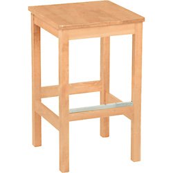 Click here to buy Square Wooden Bar Stool: Mahogany by KegWorks.