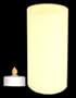 Wax 6 Inch Candle Sleeve Holds a Flickering Battery T-Lite For Safe, Clean Use (3 Pcs)