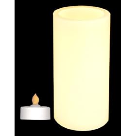 Wax 6 Inch Candle Sleeve Holds a Flickering Battery T-Lite For Safe, Clean Use (3 Pcs) by Darice