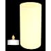 Wax 6 Inch Candle Sleeve Holds a Flickering Battery T-Lite For Safe, Clean Use (3 Pcs)