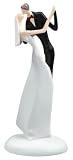 Caucasian Couple Wedding Cake Topper: Kissing Bride & Groom Caucasian