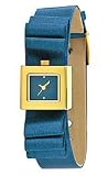 BCBGMAXAZRIA Fashion Collection Petite Plisse Satin Strap Blue Dial Women's watch #BG6352