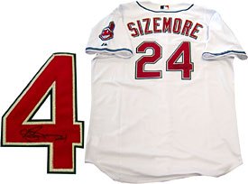 Grady Sizemore Autographed / Signed Cleveland Indians Authentic Jersey (JSA)