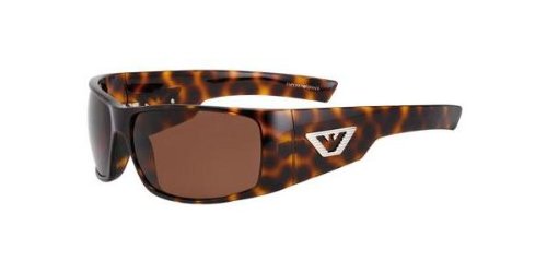 Emporio Armani Men's 9570 Dark Tortoise Frame/Dark Brown Lens Plastic Sunglasses