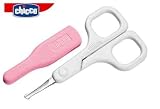 CHICCO BABY NAIL SCISSORS SAFE HYGIENE PINK