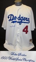 Duke Snider Autographed Brooklyn Dodgers Authentic Throwback M&N Jersey (Unframed)