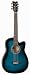 Dean Playmate Small Acoustic Guitar, Blueburst with Gig Bag, 37-inch Cutaway