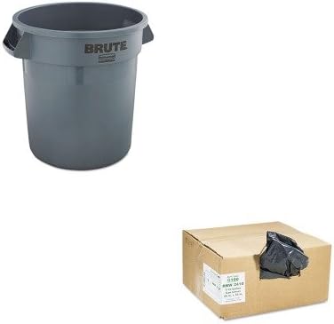 KITRCP2610GRAWBIRNW2410 - Value Kit - EarthSense Recycled Can Liners (WBIRNW2410) and Rubbermaid Brute Refuse Container (RCP2610GRA)