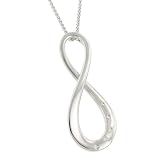 Figure 8 Pendant w/ 5 Round Diamonds on Chain .03cttw