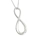 Figure 8 Pendant w/ 5 Round Diamonds on Chain .03cttw