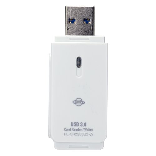 PLANEX 29メディア対応USB3.0 メモリーカードリーダー/ライター(抹消プロダウンロード付) 白 PL-CR29S3U3-W