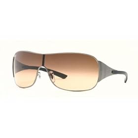 Ray Ban RB3321 041 13 Sunglasses Gunmetal Striped Frame With Brown Gradient Lens Size 01-33-135