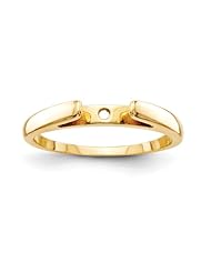 14k Peg Set Solitaire Ring Semi-Mounting, No Center Stone Included