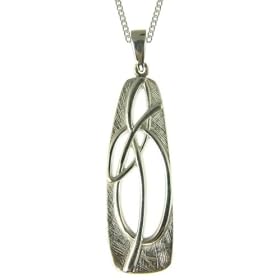 Silver Celtic Dropper Pendant 18