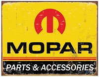 Mopar Parts & Accessories Metal Sign Rusted Style