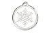 Red Dingo Snowflake Enamel Dog Tag White - Medium