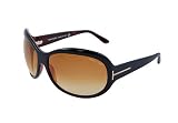 Tom Ford Fiona Black Sunglasses FT0047-035 Brown Gradient Lens