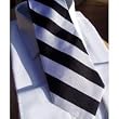Tuxedo Ties - 100% Silk Woven Long Tie-Silver/Black