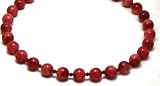 Agate Necklaces 12mm Victorian Agate wirh Ruby Quartz Beads Beaded Necklace 17" Long