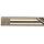 Cleveland 2513 Cobalt Steel Long Length Drill Bit, Gold Oxide Finish, Round Shank with Tang, 118 Degree Notched Point