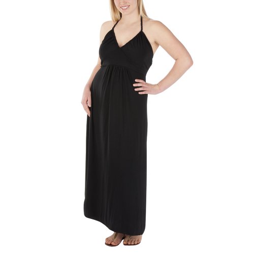 Mossimo® Black Plus Braided Halter Knit Maxi Dress - Black