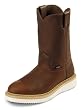 Men's Justin&reg; 10" Pull-On Roper Toe work Boots Tan