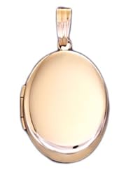 14k Yellow Gold 2 Photo Smooth Oval Locket