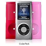 iSkin ISKN4GCRU 4G iPod Nano Silicon Skin Protector - Cruise (Red/Clear/Pink)