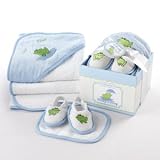 babyaspen 4-Piece Bathtime Gift Set, 0-6 months, Finley the Frog