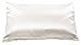 Soft Silker 30mm Luxury 100% Pure Silk Pillowcase Facial with Hidden Zipper Beauty,Queen/Standard,White