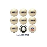 Seattle Seahawks NFL Licensed Billiards Ball Set of 9 (7 Team, 1 Cue,1 Eight Ball)