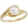 06.00 Mm 14K Yellow Gold Cultured Pearl Ring
