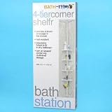 Corner shelf 4 tier tension POLE BATH SHOWER CADDY