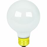 Feit Electric 60G25/W/MP-130 60-Watt G25 Globe Bulb, White, 6 Pack