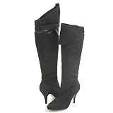 Anne Michelle Tulip10 Knee-High Boots Black