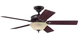 Hunter Ceiling Fans 21434 Sonora Fan - New Bronze Traditional Light Kit Energy Star Indoor Fan 52