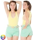 American Apparel Stretch Twill HighWaist Side Zipper Short 28green
