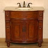 36 Bathroom Travertine Single Sink Cabinet Vanity 192T36